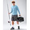 imageMens Sun Protection Long Sleeve Shirts UPF 50 Rash Guard for Men SPF UV Fishing Hiking Running Workout Athletic ShirtLight Blue