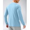 imageMens Sun Protection Long Sleeve Shirts UPF 50 Rash Guard for Men SPF UV Fishing Hiking Running Workout Athletic ShirtLight Blue
