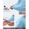 imageMens Sun Protection Long Sleeve Shirts UPF 50 Rash Guard for Men SPF UV Fishing Hiking Running Workout Athletic ShirtLight Blue
