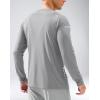 imageMens Sun Protection Long Sleeve Shirts UPF 50 Rash Guard for Men SPF UV Fishing Hiking Running Workout Athletic ShirtLight Grey