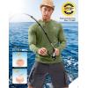 imageMens Sun Protection Long Sleeve Shirts UPF 50 Rash Guard for Men SPF UV Fishing Hiking Running Workout Athletic ShirtOlive