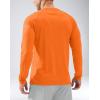 imageMens Sun Protection Long Sleeve Shirts UPF 50 Rash Guard for Men SPF UV Fishing Hiking Running Workout Athletic ShirtOrange