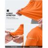 imageMens Sun Protection Long Sleeve Shirts UPF 50 Rash Guard for Men SPF UV Fishing Hiking Running Workout Athletic ShirtOrange