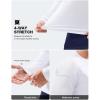 imageMens Sun Protection Long Sleeve Shirts UPF 50 Rash Guard for Men SPF UV Fishing Hiking Running Workout Athletic ShirtWhite