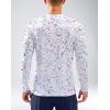 imageMens Sun Protection Long Sleeve Shirts UPF 50 Rash Guard for Men SPF UV Fishing Hiking Running Workout Athletic ShirtWhite Colored Dots
