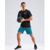 imageMens UPF 50 Sun Protection Dry Fit Workout TShirts Rash Guard Swim Shirts Moisture Wicking Tee for Athletic Beach HikingBlack