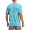 imageMens UPF 50 Sun Protection Dry Fit Workout TShirts Rash Guard Swim Shirts Moisture Wicking Tee for Athletic Beach HikingBlue