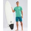 imageMens UPF 50 Sun Protection Dry Fit Workout TShirts Rash Guard Swim Shirts Moisture Wicking Tee for Athletic Beach HikingBright Green