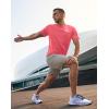 imageMens UPF 50 Sun Protection Dry Fit Workout TShirts Rash Guard Swim Shirts Moisture Wicking Tee for Athletic Beach HikingCoral