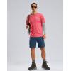 imageMens UPF 50 Sun Protection Dry Fit Workout TShirts Rash Guard Swim Shirts Moisture Wicking Tee for Athletic Beach HikingCoral
