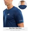 imageMens UPF 50 Sun Protection Dry Fit Workout TShirts Rash Guard Swim Shirts Moisture Wicking Tee for Athletic Beach HikingDark Blue