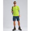 imageMens UPF 50 Sun Protection Dry Fit Workout TShirts Rash Guard Swim Shirts Moisture Wicking Tee for Athletic Beach HikingFluorescent Green