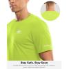 imageMens UPF 50 Sun Protection Dry Fit Workout TShirts Rash Guard Swim Shirts Moisture Wicking Tee for Athletic Beach HikingFluorescent Green