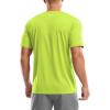 imageMens UPF 50 Sun Protection Dry Fit Workout TShirts Rash Guard Swim Shirts Moisture Wicking Tee for Athletic Beach HikingFluorescent Green