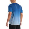 imageMens UPF 50 Sun Protection Dry Fit Workout TShirts Rash Guard Swim Shirts Moisture Wicking Tee for Athletic Beach HikingGradient Blue