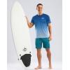 imageMens UPF 50 Sun Protection Dry Fit Workout TShirts Rash Guard Swim Shirts Moisture Wicking Tee for Athletic Beach HikingGradient Blue