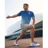 imageMens UPF 50 Sun Protection Dry Fit Workout TShirts Rash Guard Swim Shirts Moisture Wicking Tee for Athletic Beach HikingGradient Blue