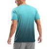 imageMens UPF 50 Sun Protection Dry Fit Workout TShirts Rash Guard Swim Shirts Moisture Wicking Tee for Athletic Beach HikingGradient Green