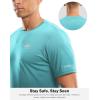 imageMens UPF 50 Sun Protection Dry Fit Workout TShirts Rash Guard Swim Shirts Moisture Wicking Tee for Athletic Beach HikingGradient Green
