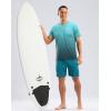 imageMens UPF 50 Sun Protection Dry Fit Workout TShirts Rash Guard Swim Shirts Moisture Wicking Tee for Athletic Beach HikingGradient Green