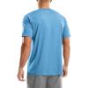 imageMens UPF 50 Sun Protection Dry Fit Workout TShirts Rash Guard Swim Shirts Moisture Wicking Tee for Athletic Beach HikingHeather Blue