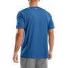 imageMens UPF 50 Sun Protection Dry Fit Workout TShirts Rash Guard Swim Shirts Moisture Wicking Tee for Athletic Beach HikingHeather Deep Blue