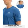 imageMens UPF 50 Sun Protection Dry Fit Workout TShirts Rash Guard Swim Shirts Moisture Wicking Tee for Athletic Beach HikingHeather Deep Blue