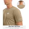 imageMens UPF 50 Sun Protection Dry Fit Workout TShirts Rash Guard Swim Shirts Moisture Wicking Tee for Athletic Beach HikingKhaki