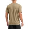 imageMens UPF 50 Sun Protection Dry Fit Workout TShirts Rash Guard Swim Shirts Moisture Wicking Tee for Athletic Beach HikingKhaki