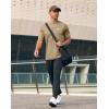 imageMens UPF 50 Sun Protection Dry Fit Workout TShirts Rash Guard Swim Shirts Moisture Wicking Tee for Athletic Beach HikingKhaki