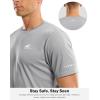 imageMens UPF 50 Sun Protection Dry Fit Workout TShirts Rash Guard Swim Shirts Moisture Wicking Tee for Athletic Beach HikingLight Grey