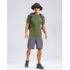 imageMens UPF 50 Sun Protection Dry Fit Workout TShirts Rash Guard Swim Shirts Moisture Wicking Tee for Athletic Beach HikingOlive