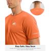 imageMens UPF 50 Sun Protection Dry Fit Workout TShirts Rash Guard Swim Shirts Moisture Wicking Tee for Athletic Beach HikingOrange
