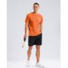 imageMens UPF 50 Sun Protection Dry Fit Workout TShirts Rash Guard Swim Shirts Moisture Wicking Tee for Athletic Beach HikingOrange