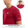 imageMens UPF 50 Sun Protection Dry Fit Workout TShirts Rash Guard Swim Shirts Moisture Wicking Tee for Athletic Beach HikingRed