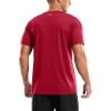 imageMens UPF 50 Sun Protection Dry Fit Workout TShirts Rash Guard Swim Shirts Moisture Wicking Tee for Athletic Beach HikingRed