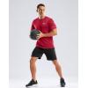 imageMens UPF 50 Sun Protection Dry Fit Workout TShirts Rash Guard Swim Shirts Moisture Wicking Tee for Athletic Beach HikingRed