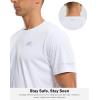 imageMens UPF 50 Sun Protection Dry Fit Workout TShirts Rash Guard Swim Shirts Moisture Wicking Tee for Athletic Beach HikingWhite