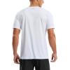 imageMens UPF 50 Sun Protection Dry Fit Workout TShirts Rash Guard Swim Shirts Moisture Wicking Tee for Athletic Beach HikingWhite
