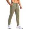 imageG Gradual 30quot32quot34quot Inseam Tall Mens Sweatpants with Zipper Pockets Stretch Golf Workout Pants for Men Casual AthleticBronze Green
