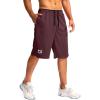 imageG Gradual Mens Basketball Shorts with Zipper Pockets Lightweight Quick Dry 11quot Long Shorts for Men Athletic GymWine