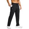 imageG Gradual Mens Fleece Lined Pants with 3 Zipper Pockets Water Resistant Winter Warm Hiking Pants Athletic Sweatpants for MenBlack