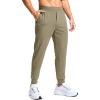 imageG Gradual Mens Golf Joggers Pants with Zipper Pockets Stretch Sweatpants Slim Fit Track Pants Joggers for Men Work RunningBronze Green