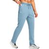 imageG Gradual Mens Sweatpants with Zipper Pocket Workout Athletic Track Pants Stretch Tapered Joggers for Gym Running JoggingHaze Blue