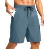 imageG Gradual Mens Swim Trunks 9quot Quick Dry Swimming Board Shorts with Zipper Pockets Swimwear Bathing Suit for Men No LinerDusty Blue