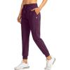imageG Gradual Womens Joggers Pants with Zipper Pockets High Waisted Athletic Tapered Sweatpants for Women Workout LoungeWine Red