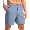 imageMens Casual Shorts 7quot Lightweight Golf Shorts for Men Stretch with 3 Pockets Quick Dry Breathable Work ShortsStone Blue