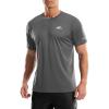 imageMens UPF 50 Sun Protection Dry Fit Workout TShirts Rash Guard Swim Shirts Moisture Wicking Tee for Athletic Beach HikingDark Grey