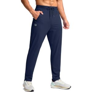 imageG Gradual Mens 30quot32quot34quot36quot Inseam Tall Sweatpants with Zipper Pockets Stretch Long Joggers Athletic Workout Pants MenNavy