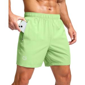 imageG Gradual Mens Athletic Running Shorts with Zipper Pockets Quick Dry 7quot 5quot 9quot Workout Gym Shorts for Basketball HikingMint Moment